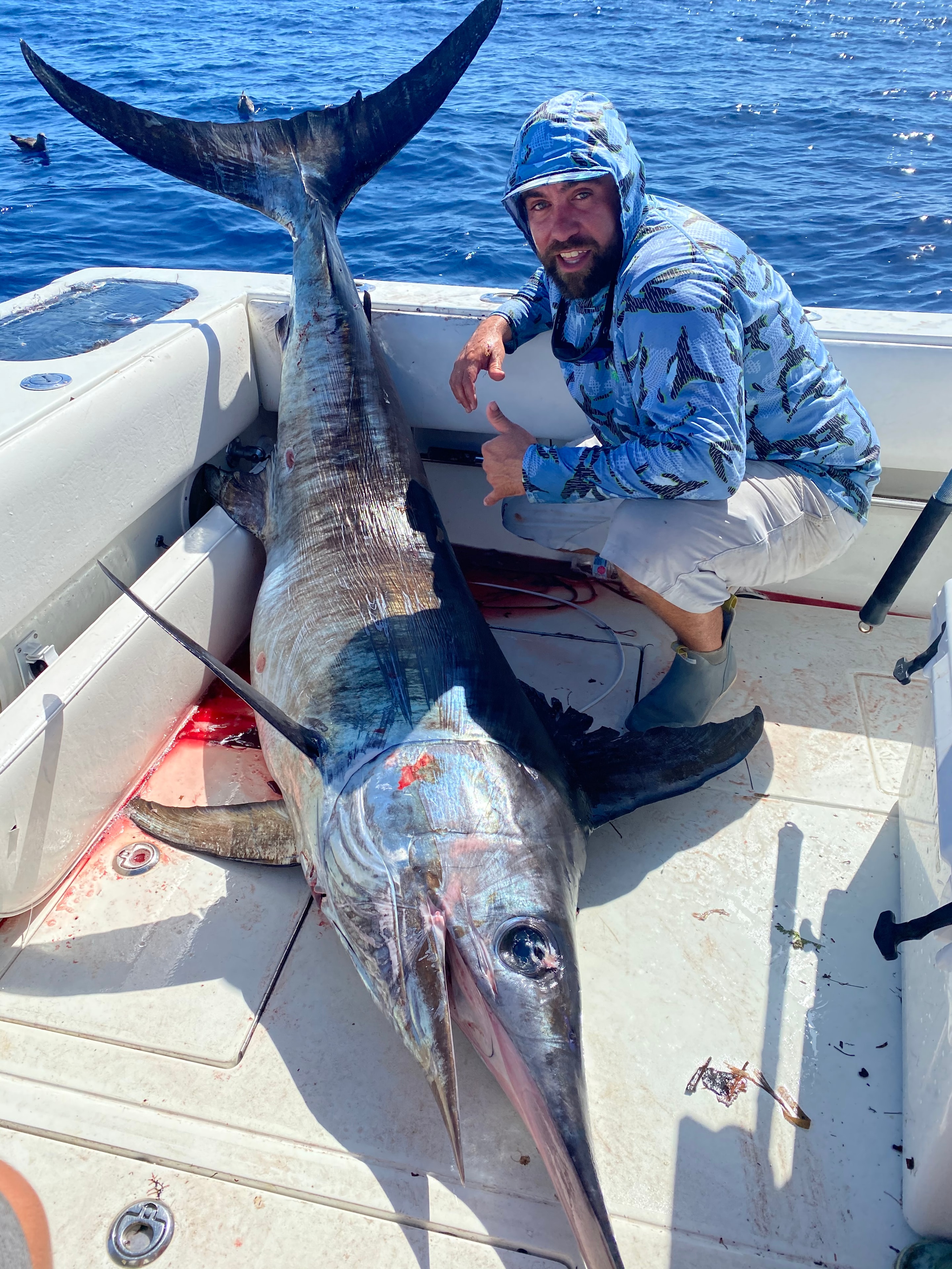 Swordfish caught on a Gettin’ Jiggy offshore charter