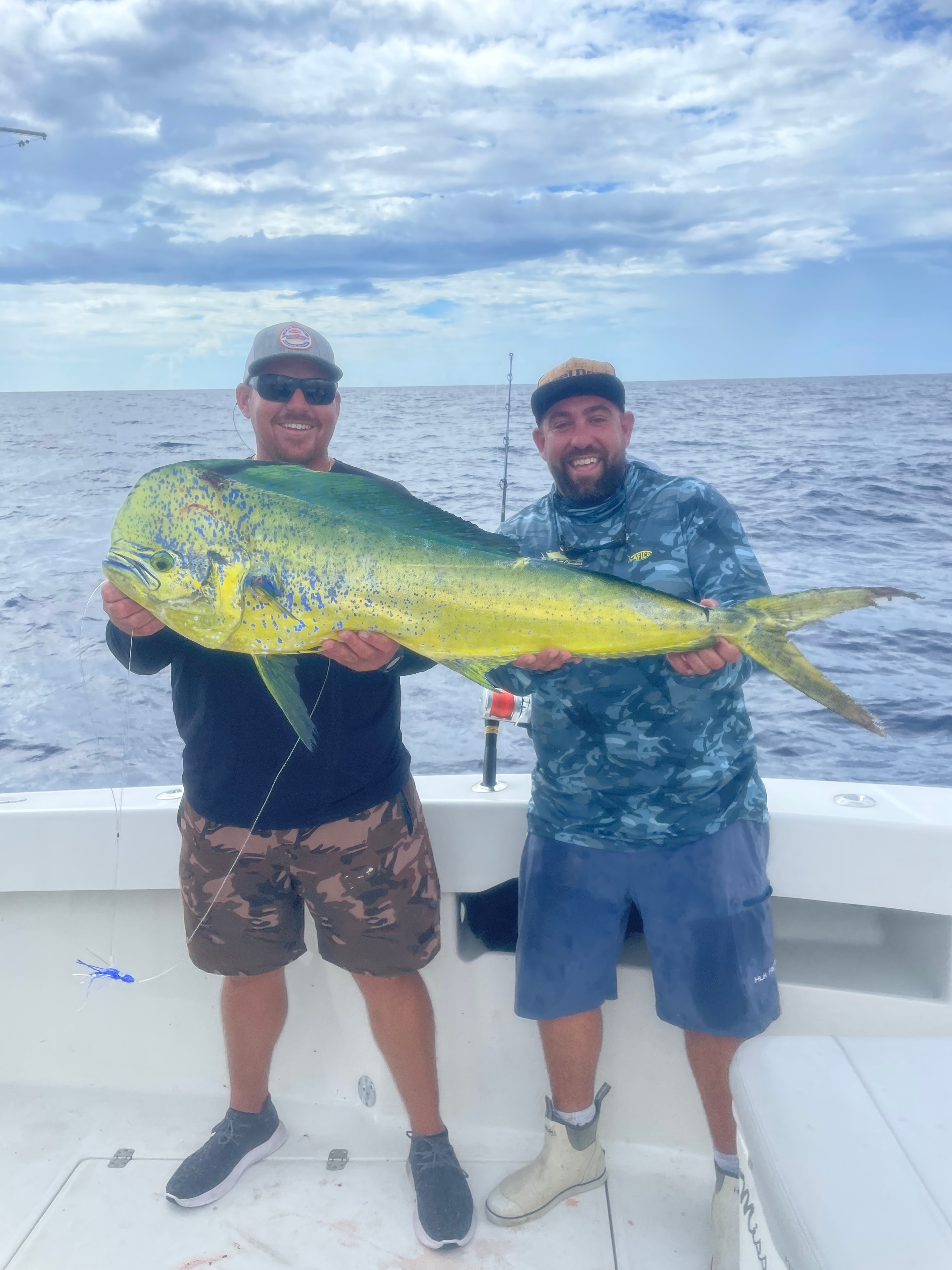 Offshore trolling catch from a Gettin’ Jiggy fishing charter